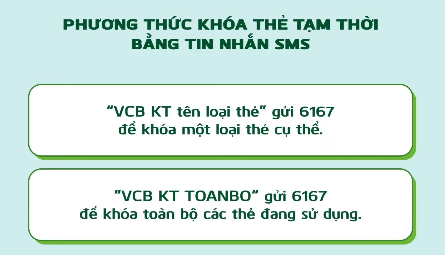 3-cách khóa thẻ vietcombank tạm thời bằng tin nhắn SMS